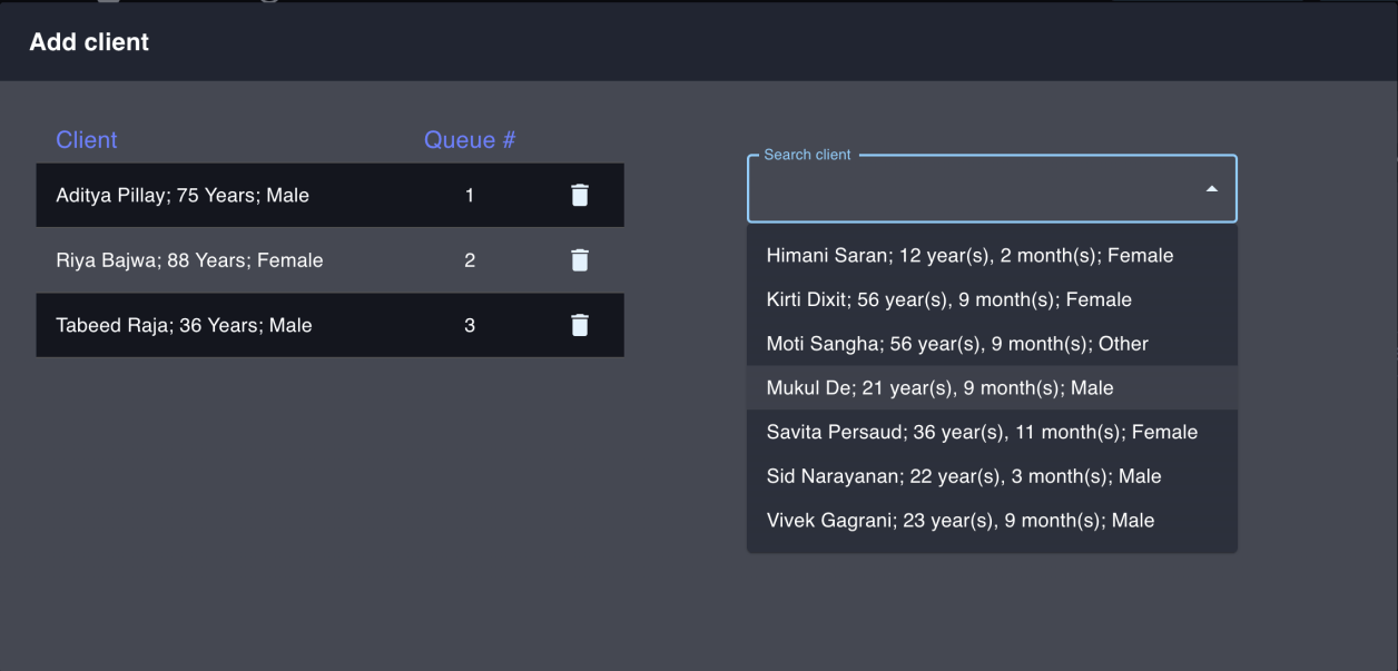 Tele Sathi Add Client to Consultation Room